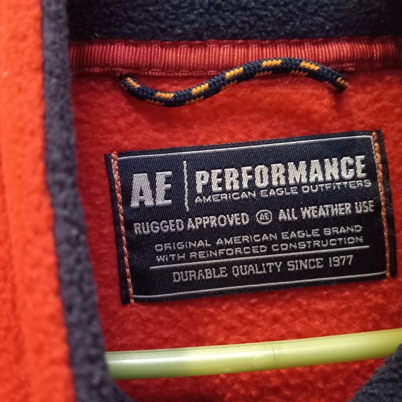 American Eagle Outfitters Orange Fleece Super Warm Winter Jacket Size L (T-323) - Picture 6 of 7